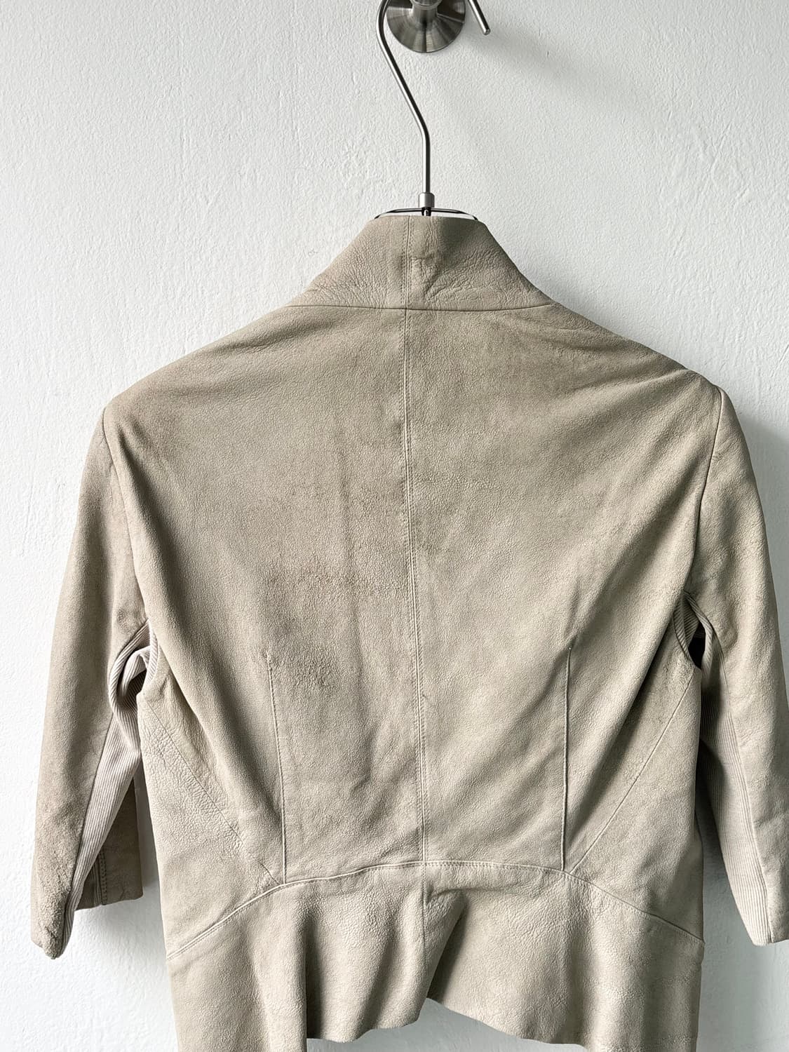 릭오웬스 드레이프 카울 넥 램스킨 자켓  상품이미지8