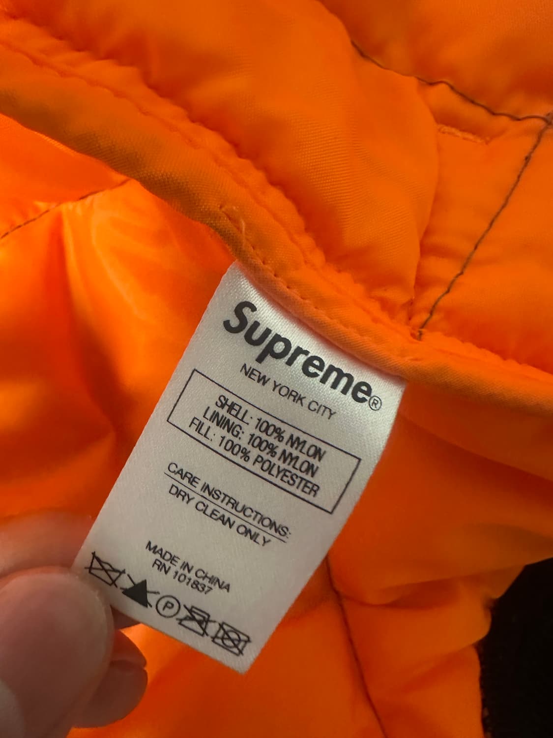 SS19 슈프림 오렌지 스파이더 쾰티드 자켓 상품이미지3