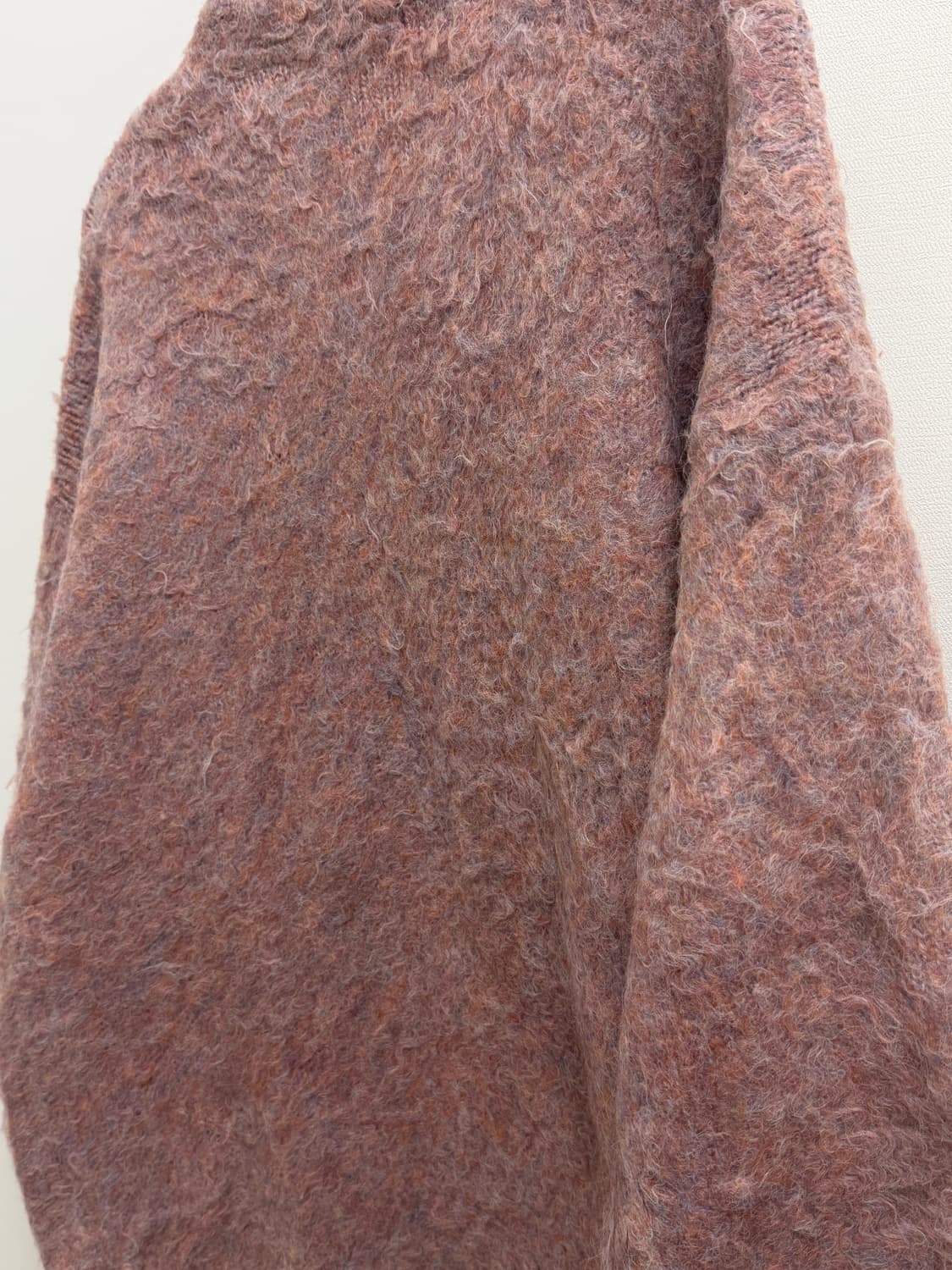 헤어리 모헤어 핑크 니트 가디건 상품이미지4