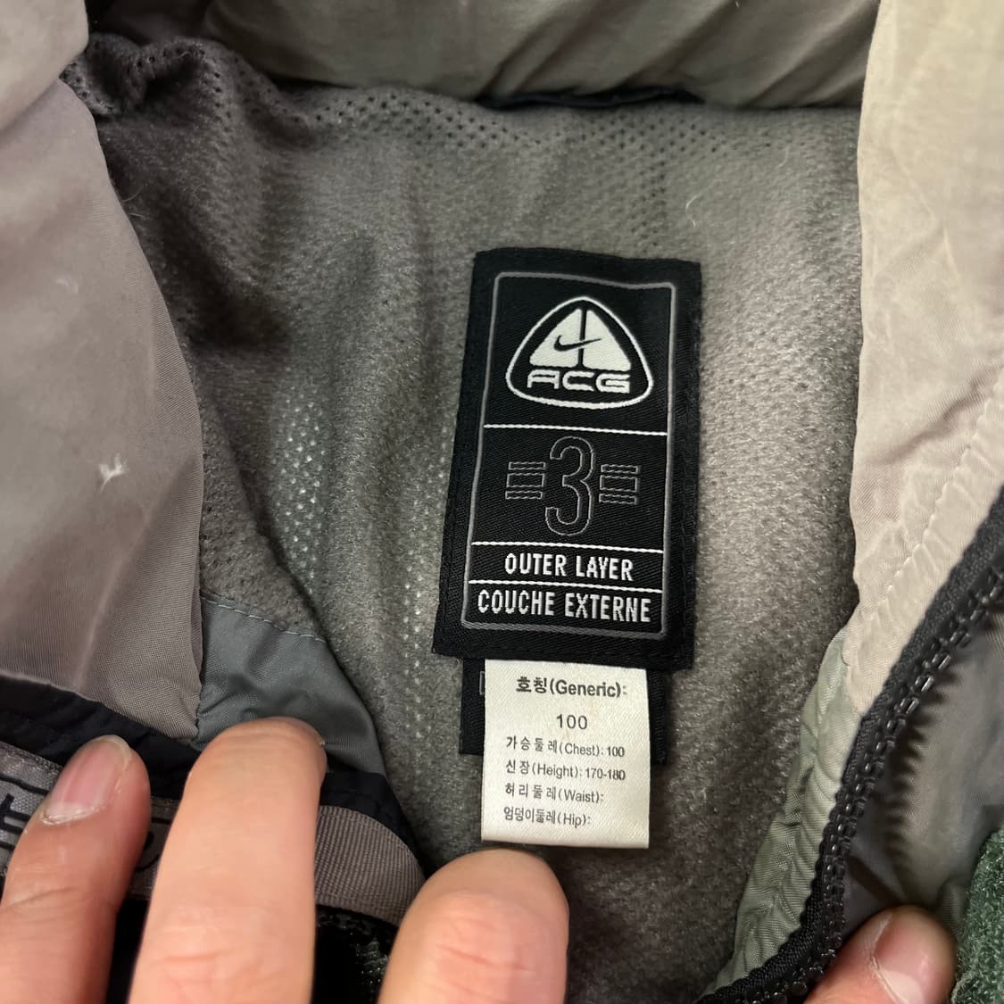 100 02f/w 나이키 acg 구스다운 푸퍼 패딩 상품이미지3