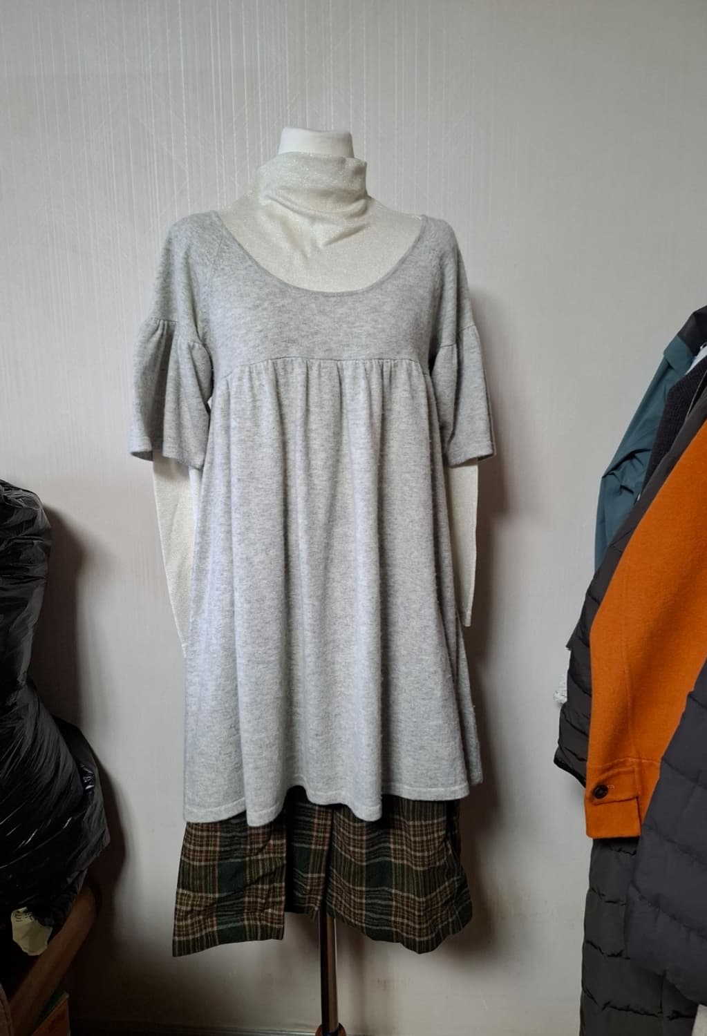 일본빈티지 모리걸 캐시울 롱니트 상품이미지5