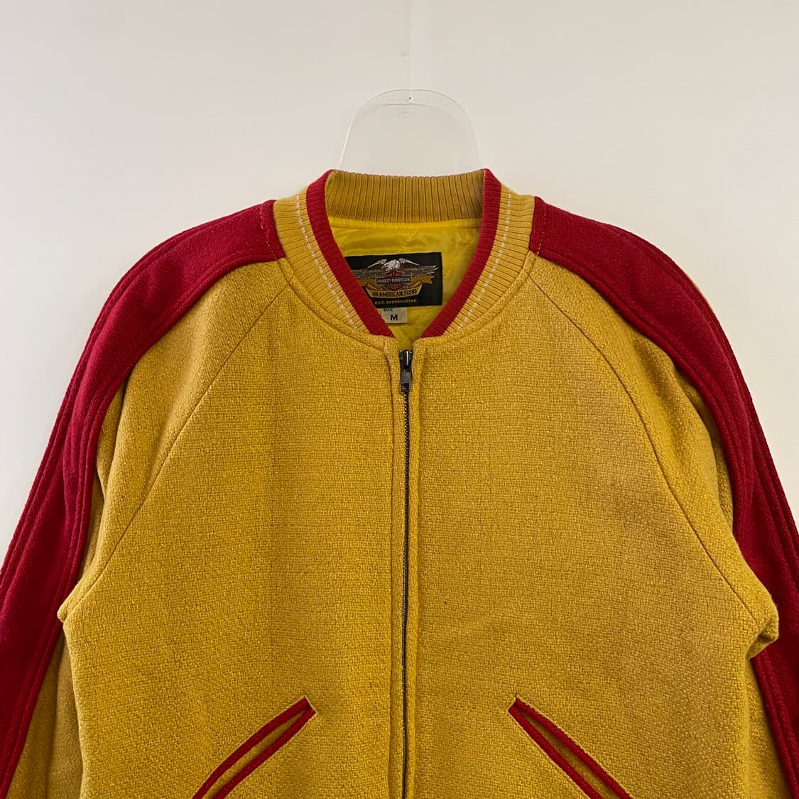 90s 할리 데이비슨 울 블루종 자켓 상품이미지4
