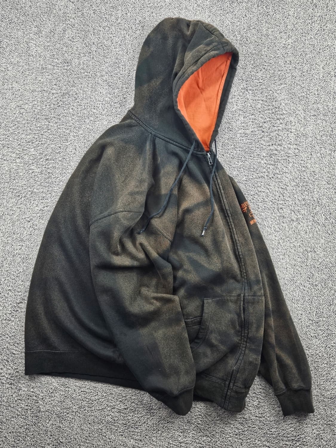 할리데이비슨 다잉워시드 커스텀 스웻 후드집업 (2XL추정) / 11456 상품이미지4