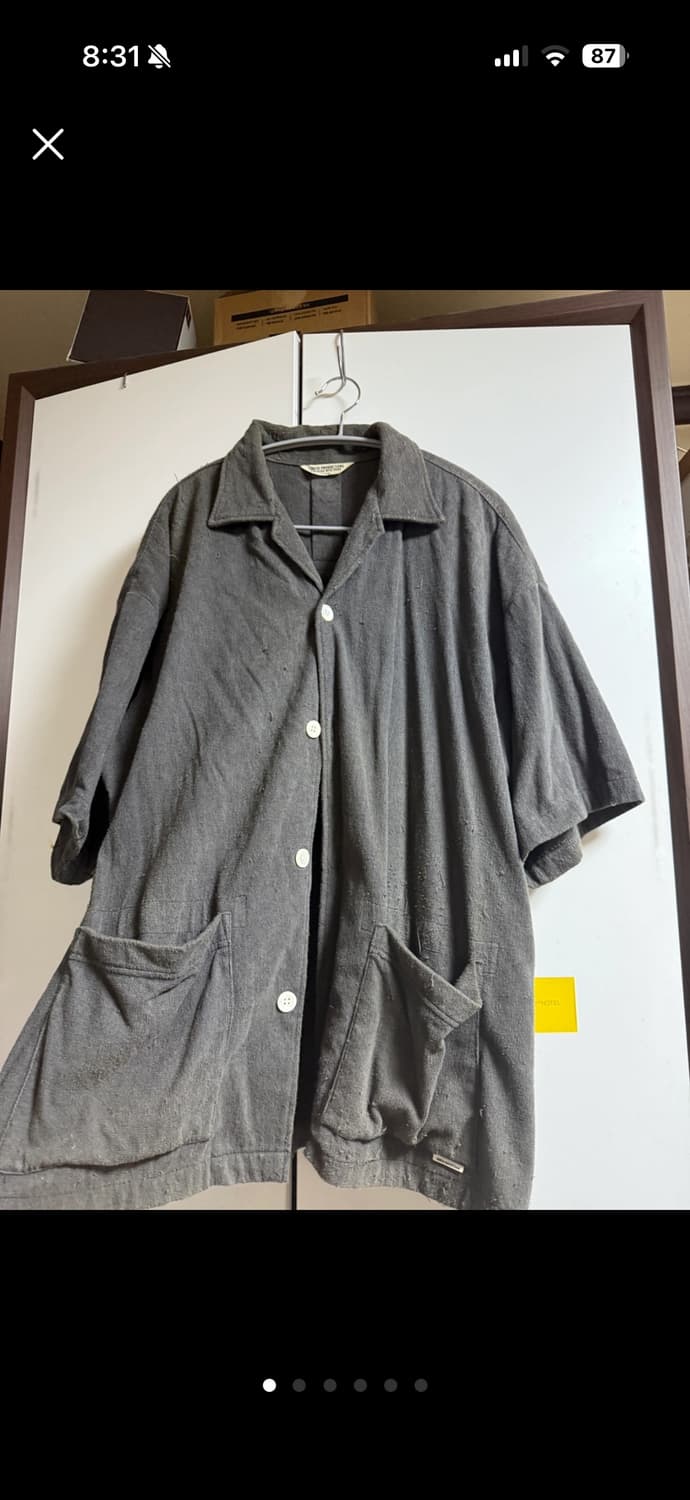 쿠티챠콜그레이 반팔셔츠 (일본직구)  상품이미지1