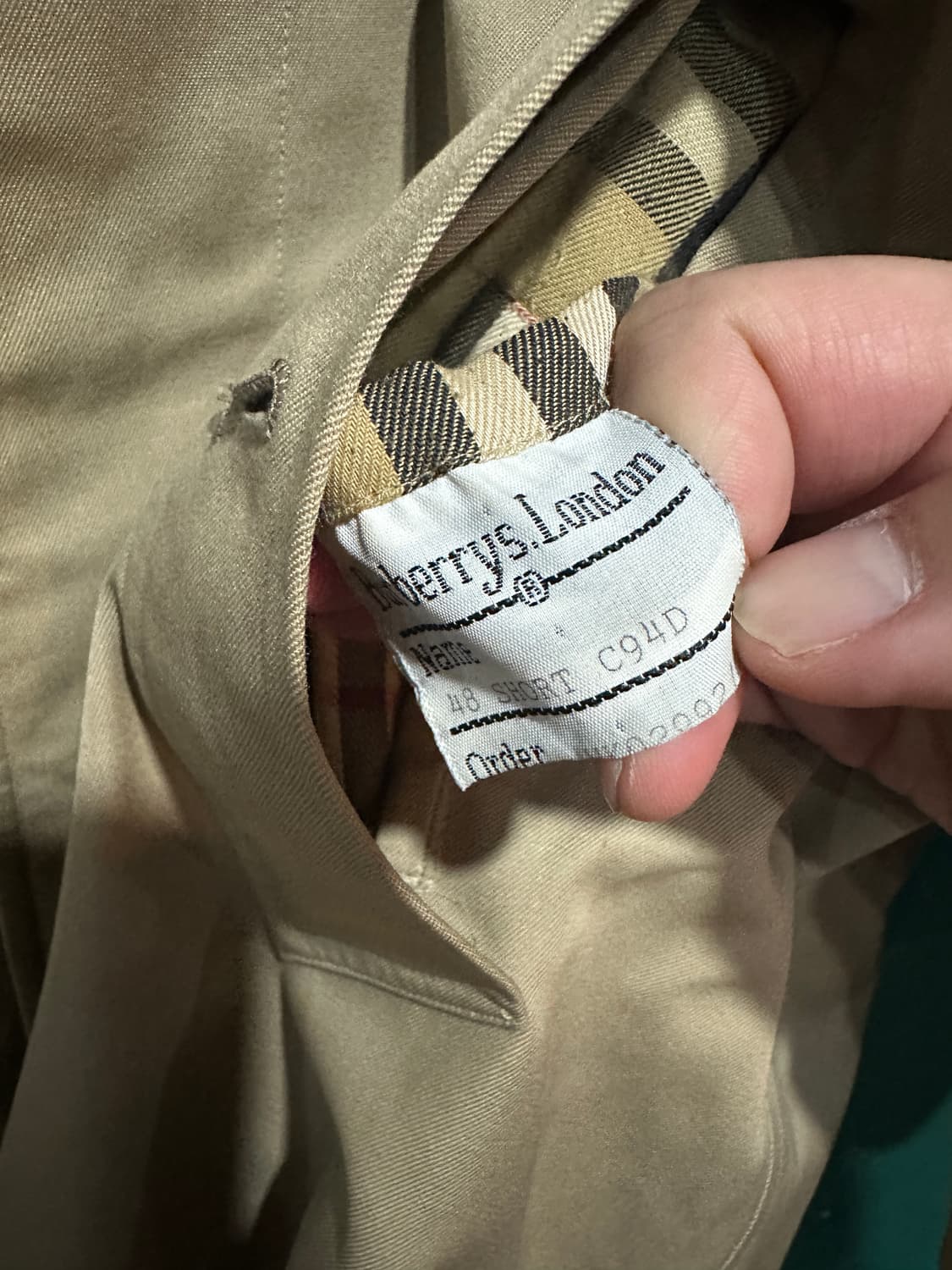 버버리 트렌치코트 베이지 100사이즈 내피있음 상품이미지5