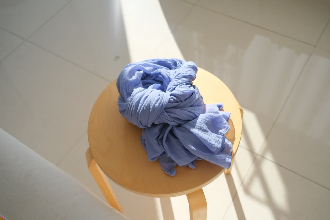 Pompom tassel blue scarf 상품이미지4