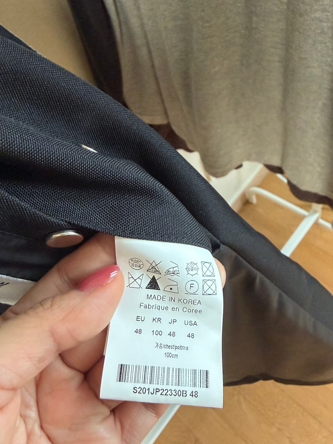 솔리드옴므 자켓 블랙 48사이즈 새상품 상품이미지8