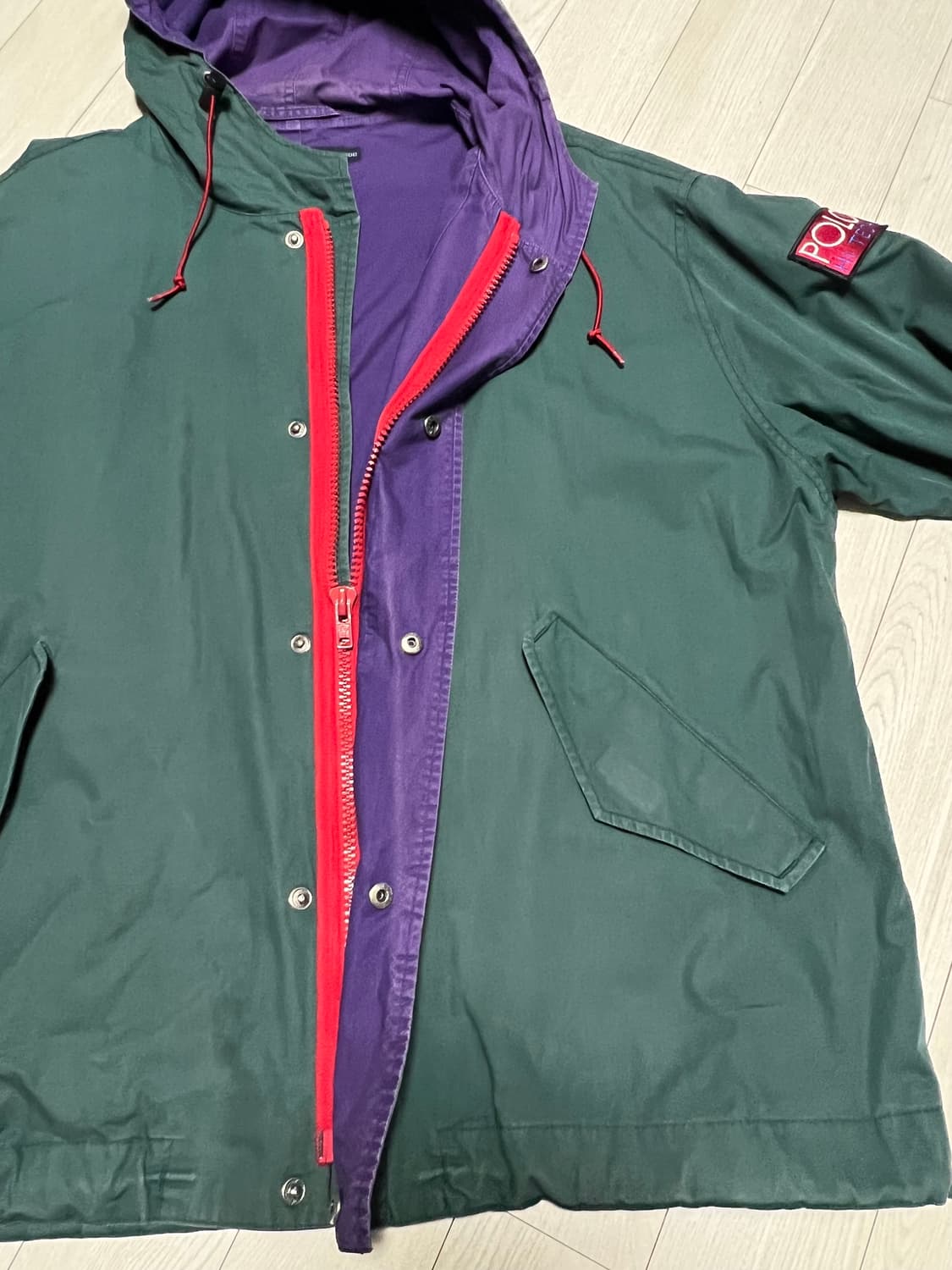 90s폴로 하이테크 후드야상점퍼 100사이즈 상품이미지7