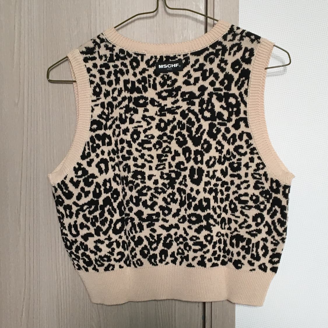 미스치프 레오파드 베스트 니트조끼 상품이미지3
