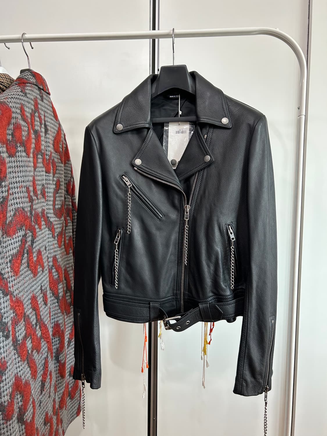 마르지엘라 불꽃 장식 가죽자켓 상품이미지4