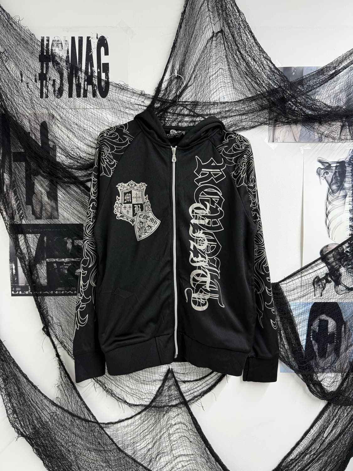 00s gothic mood hood zip up 상품이미지4