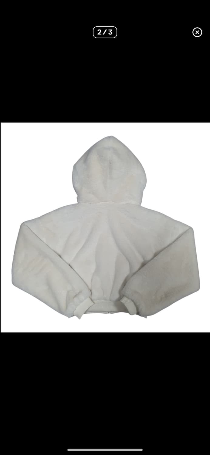 ✨ (바배) 여성 크롭 퍼 후드 집업 상품이미지2