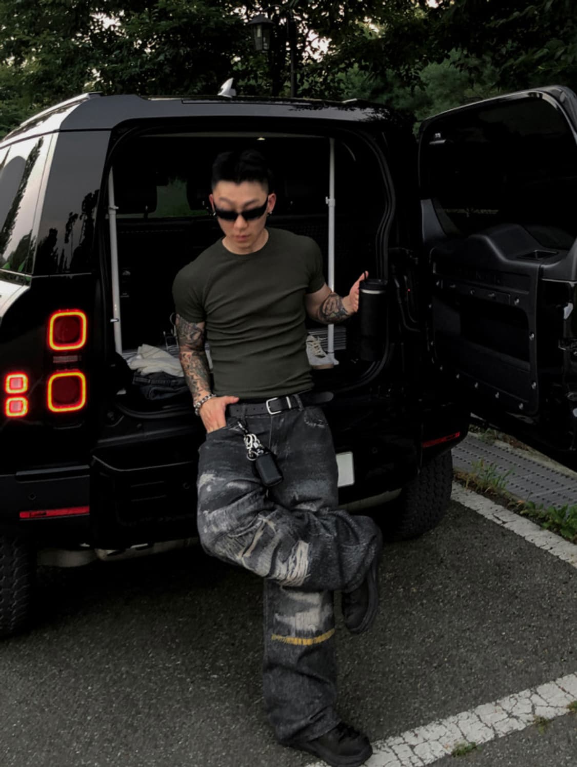 빈티지 페인팅 팬츠 상품이미지2