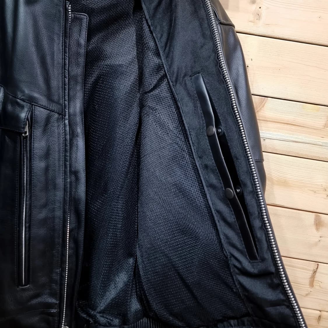 [L] 팔꿈치, 어깨보호 유틸리티 레더 바이커 자켓 상품이미지6