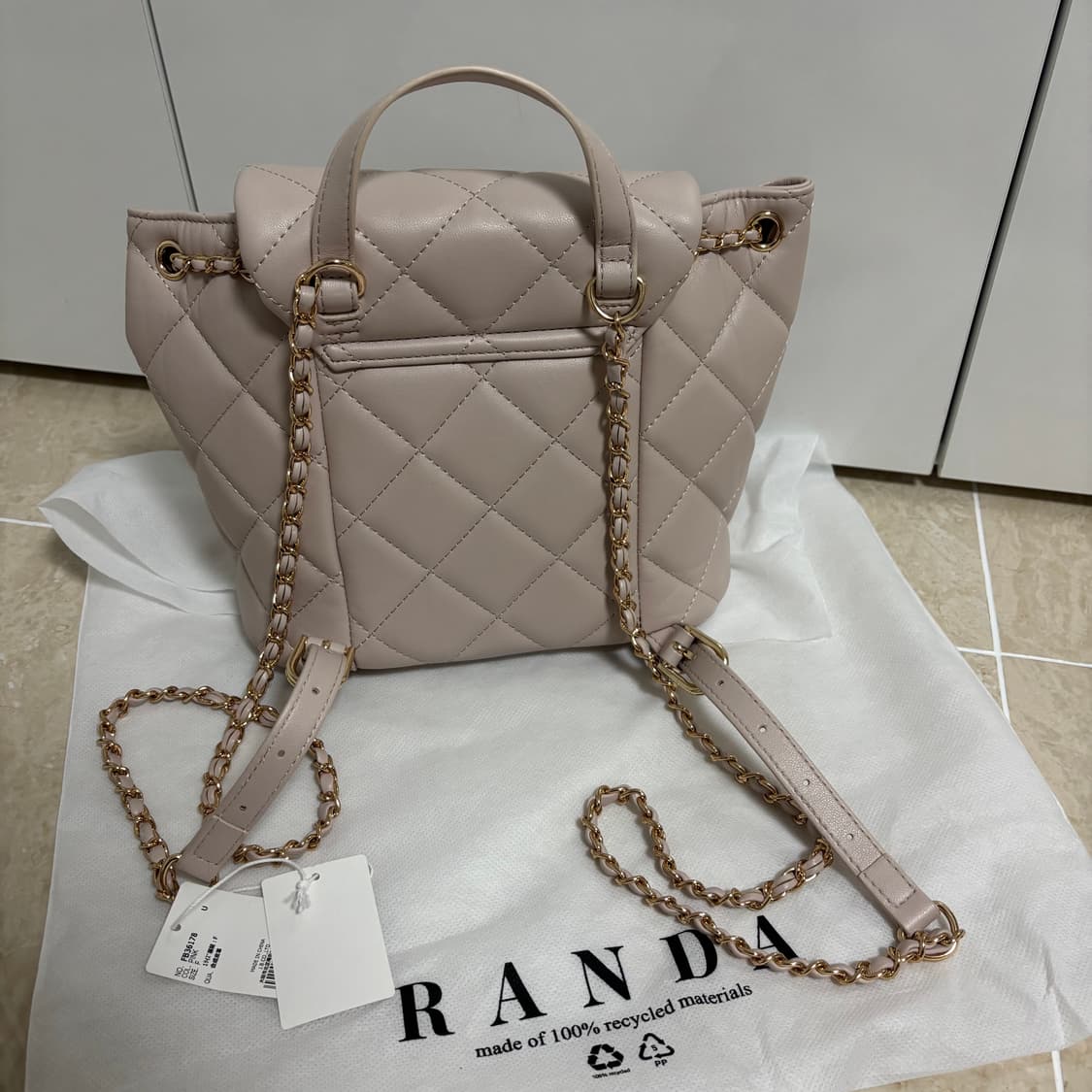 란다 Randa 체인 퀄팅 백팩 가방 일녀 상품이미지7