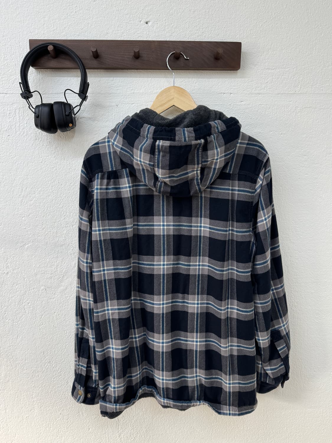 엘엘빈 플리스 체크 후드 자켓(T30) 상품이미지5