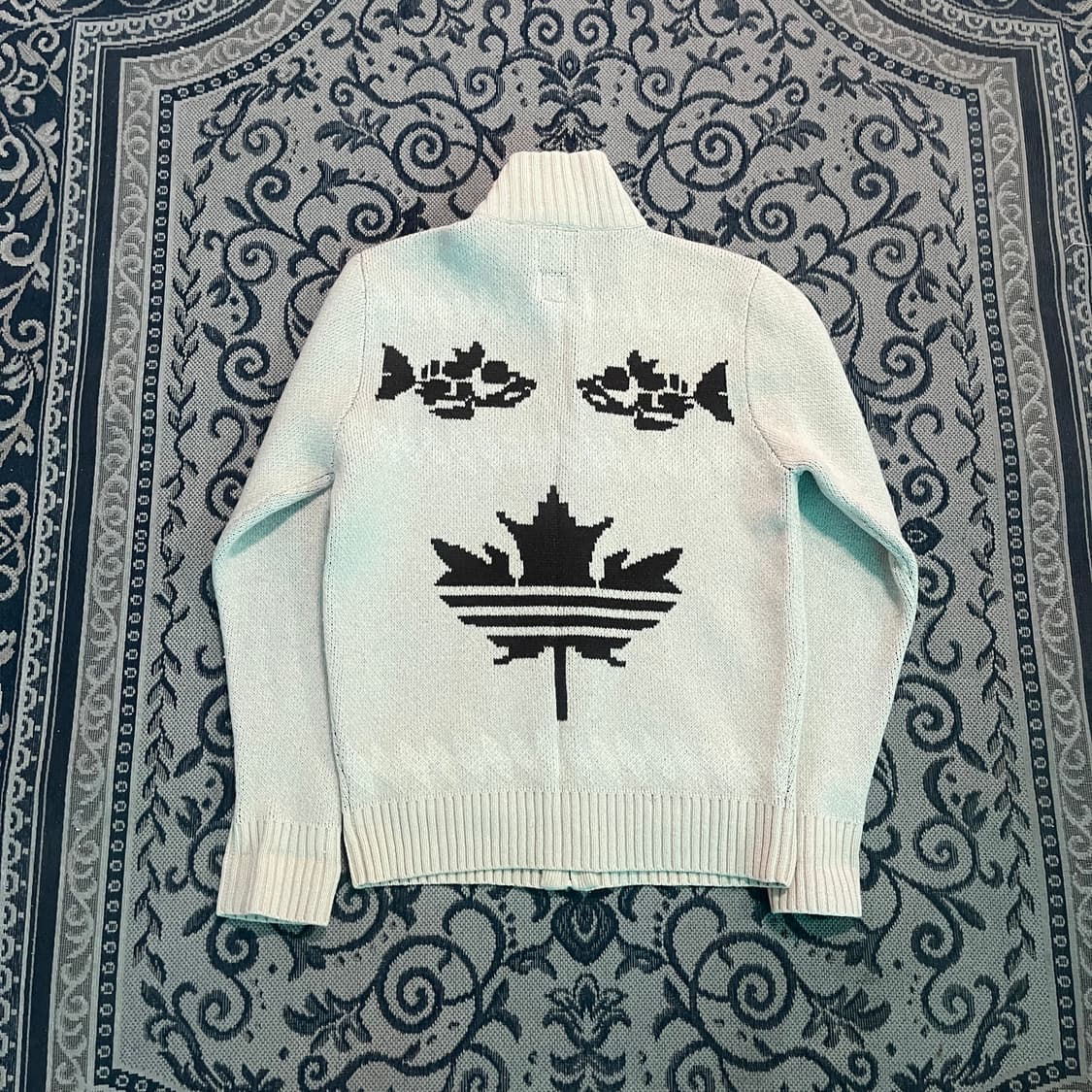 100 아디다스 캐나다 코위찬 니트집업/W2707 상품이미지3