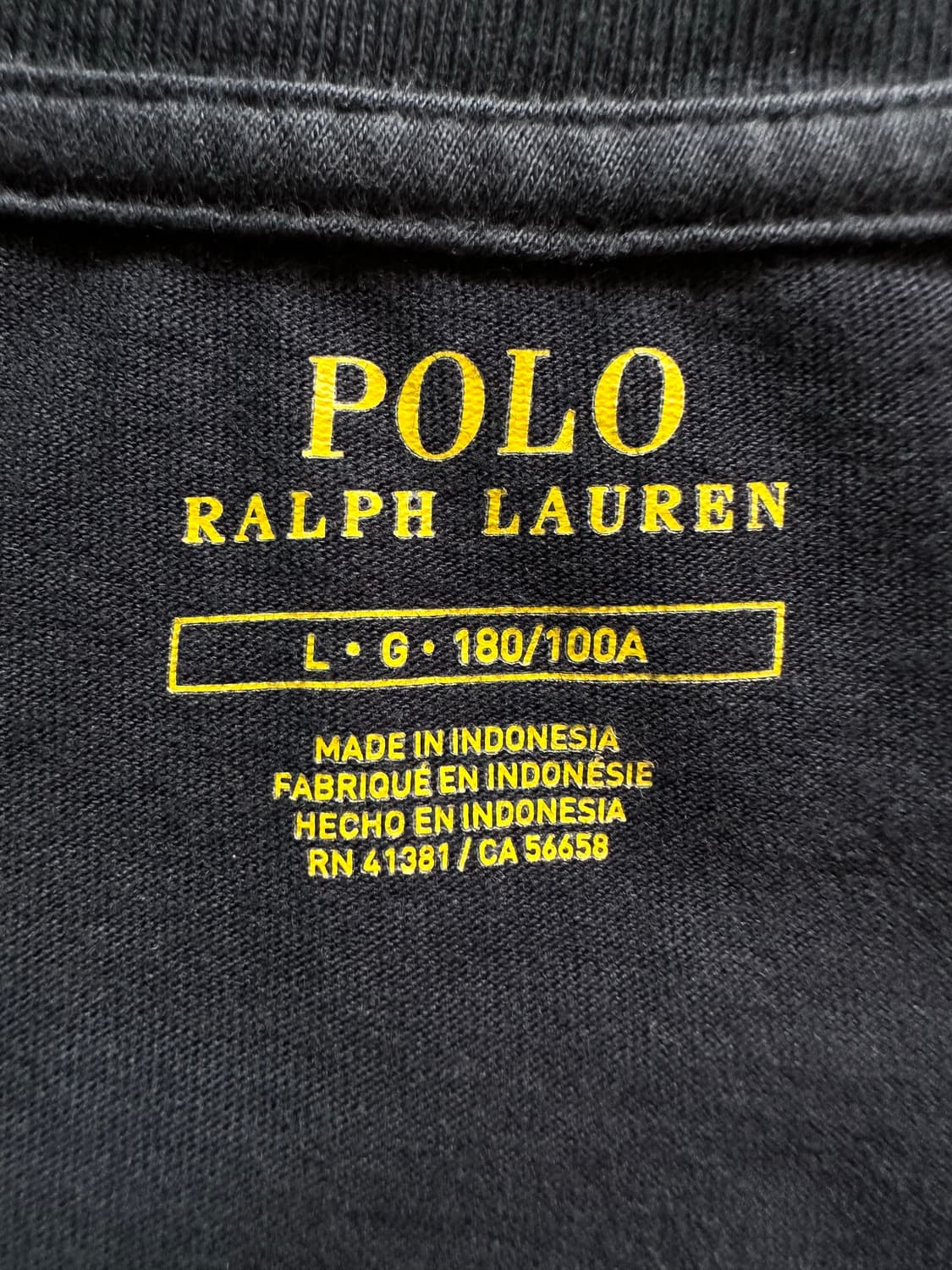 폴로 랄프로렌 POLO 라운드넥 반팔 티셔츠 네이비 L 상품이미지5