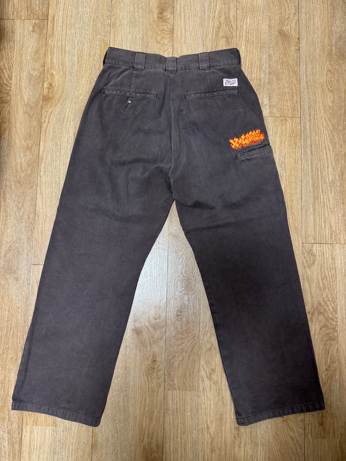 X LARGE 엑스라지 더블니 트윌 워크팬츠(워시드 브라운) 상품이미지1