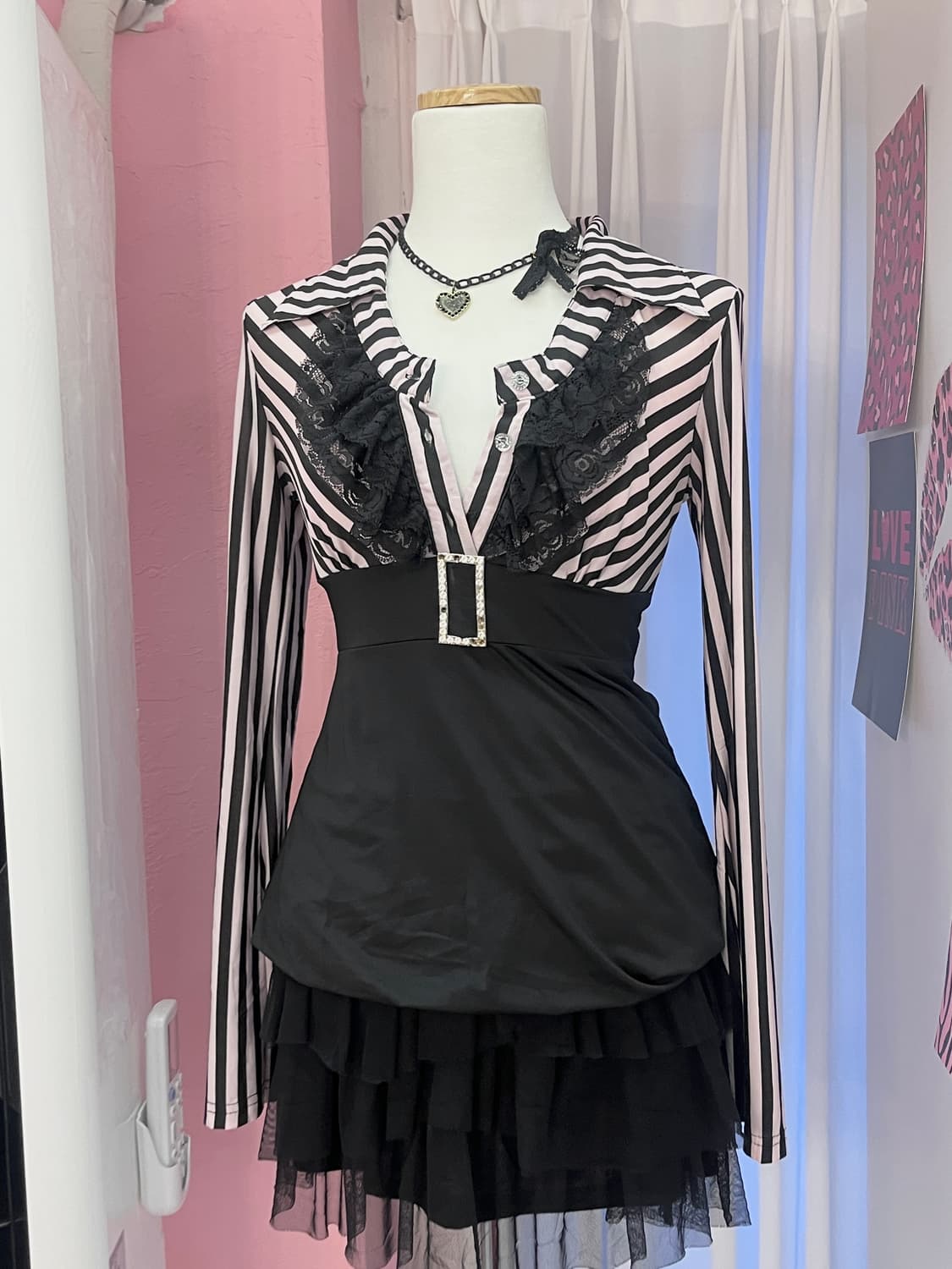 팝걸 빈티지 오네갸루 원피스 상품이미지1