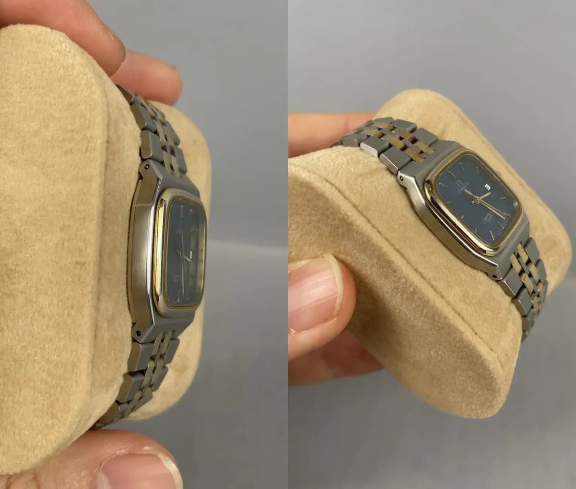 오메가 빈티지 씨마스터 쿼츠 여성용 콤비 청판 16CM 상품이미지9