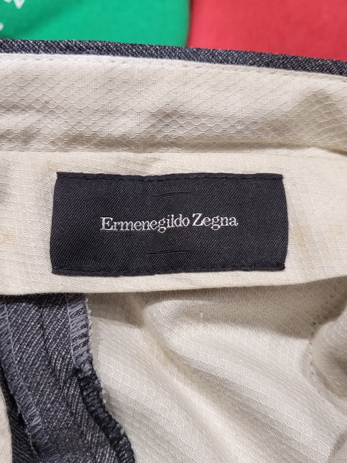 에르메네질도 제냐 울 패브릭 투 턱 트라우져 48R 상품이미지6