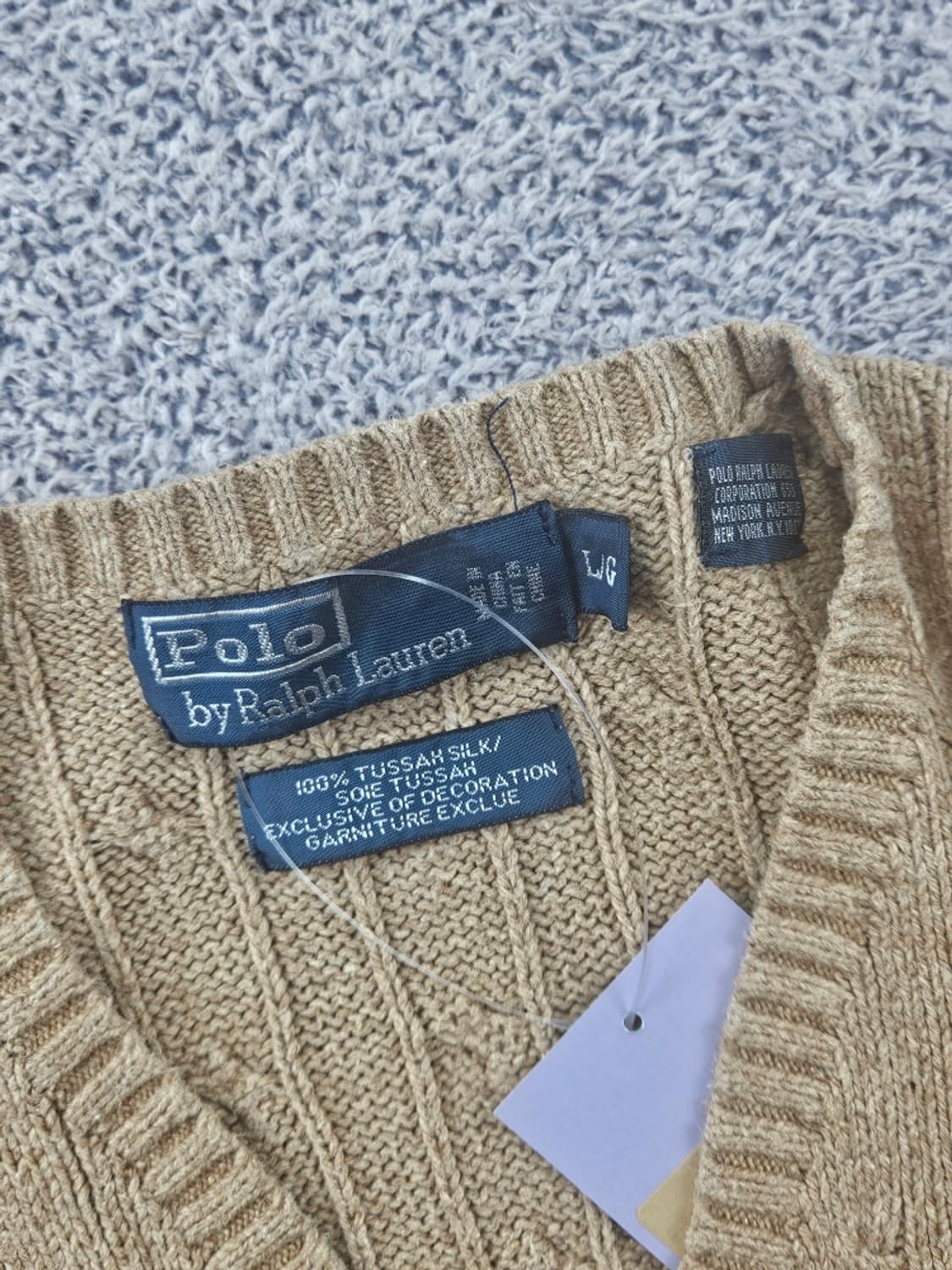 폴로랄프로렌 터사 실크 케이블 니트 베스트 ( L ) / 11599 상품이미지9