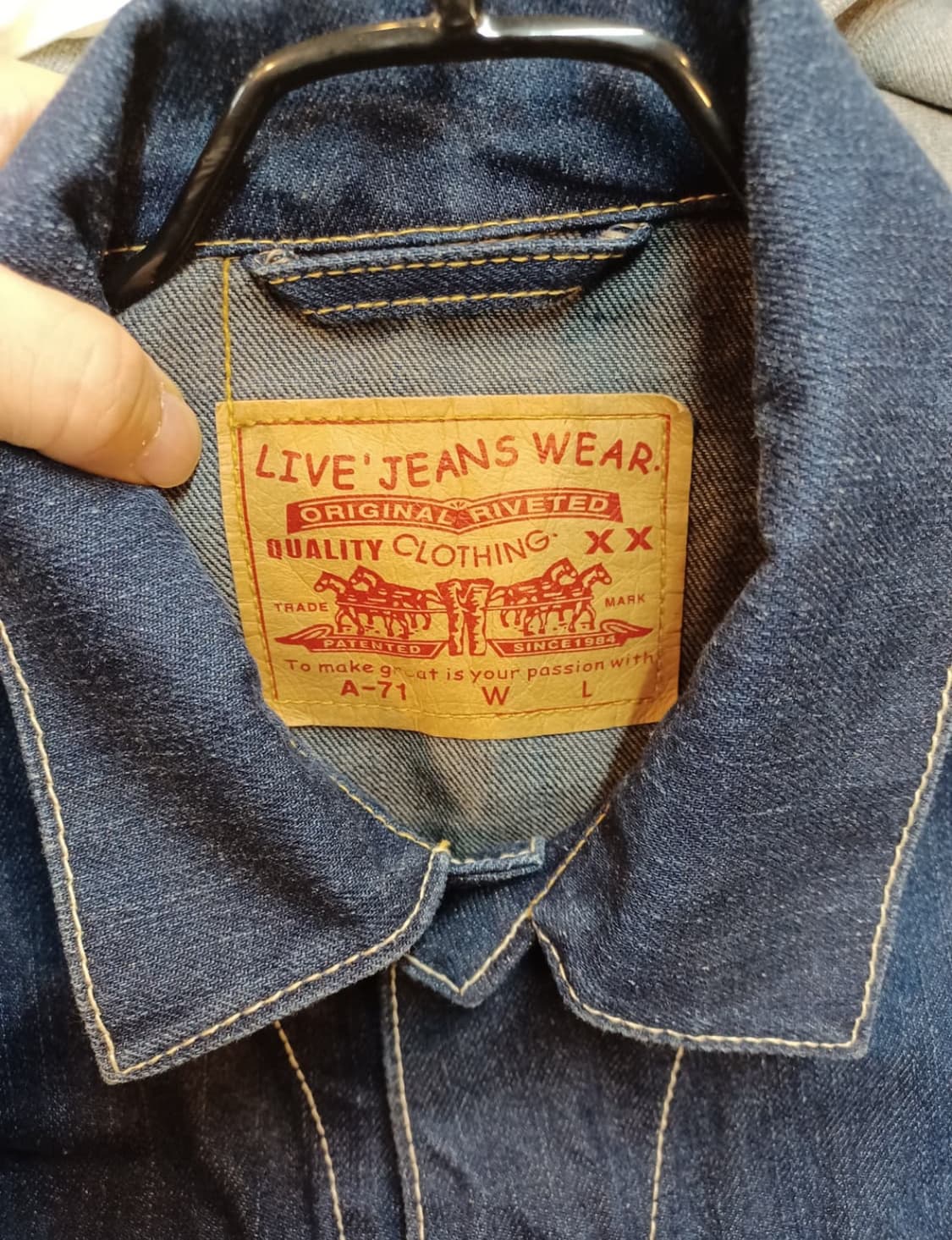 리바이스 스티치 웨스턴 데님자켓 L 상품이미지5