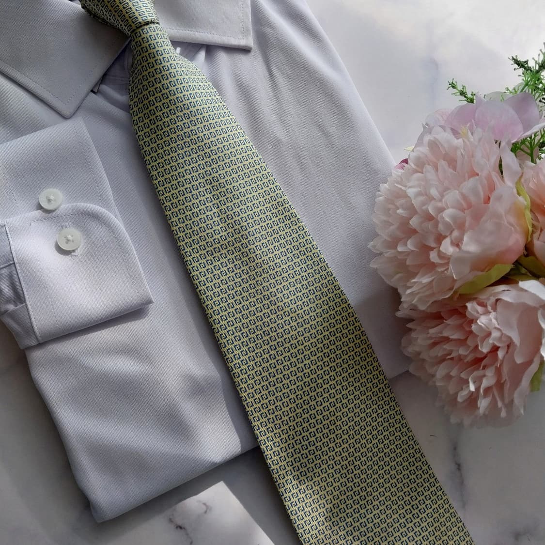 란셀 실크 카키 기하학 패턴 넥타이 9.7cm A+등급 K1207
 상품이미지8