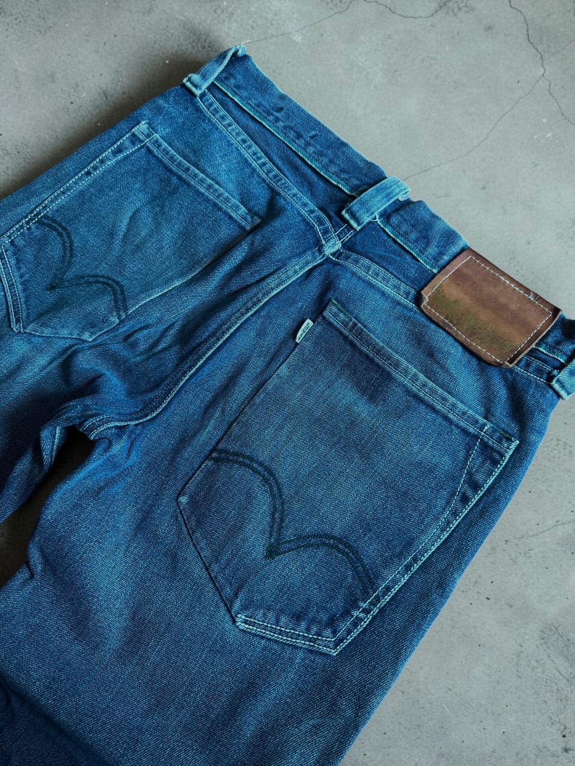 Levi's Premium 재팬 라인 아카이브 그린 배색 스트레이트 데님 상품이미지5