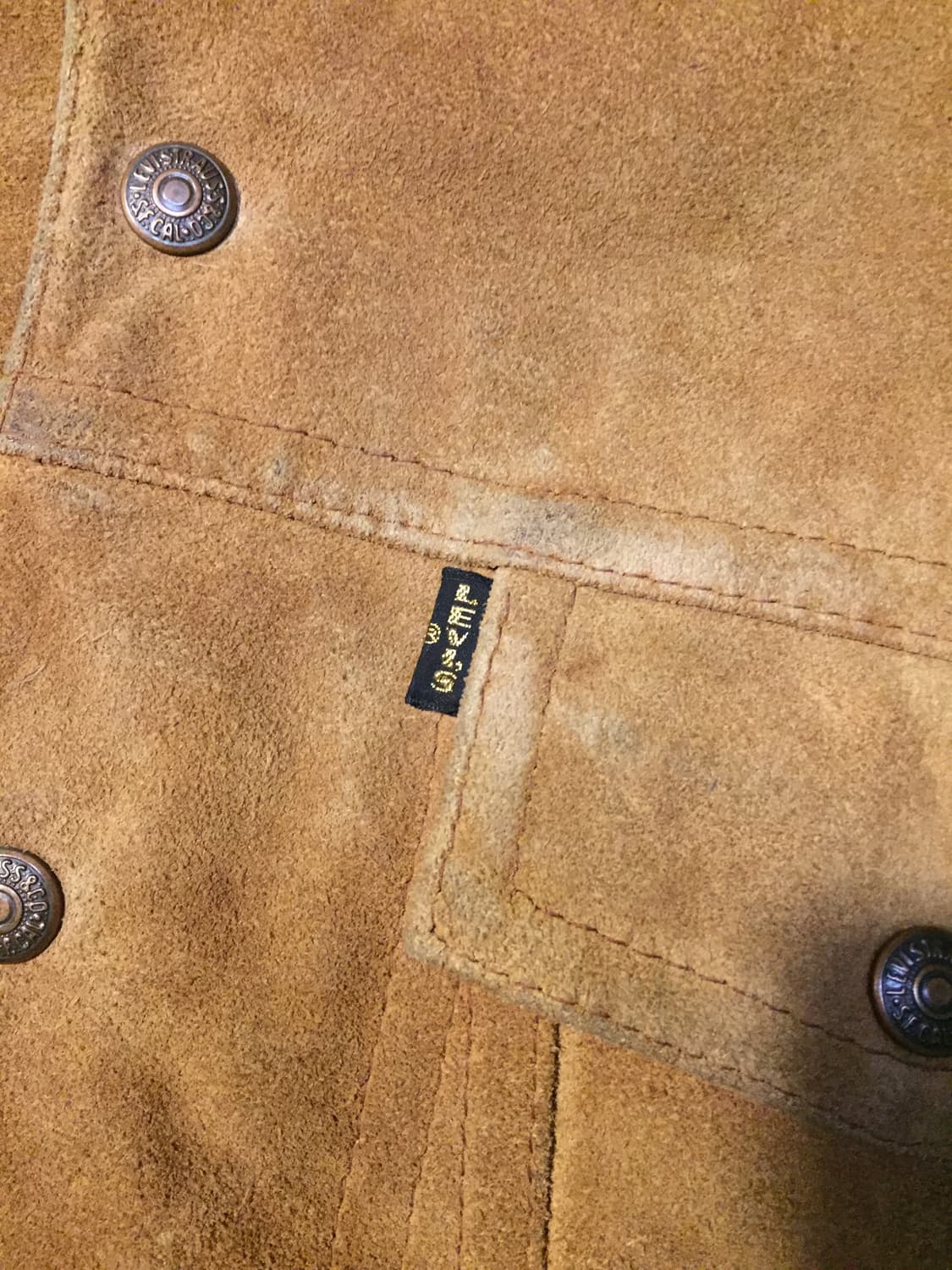 70-80‘s 리바이스 3세대 레더 스웨이드 트러커 자켓 상품이미지5