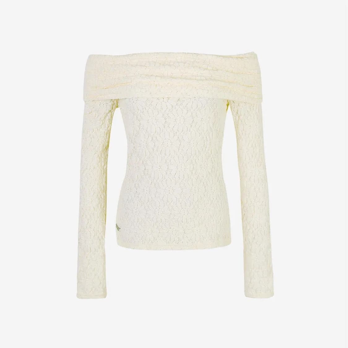 CERRIC DRAPE LACE TOP / CREAM 상품이미지1