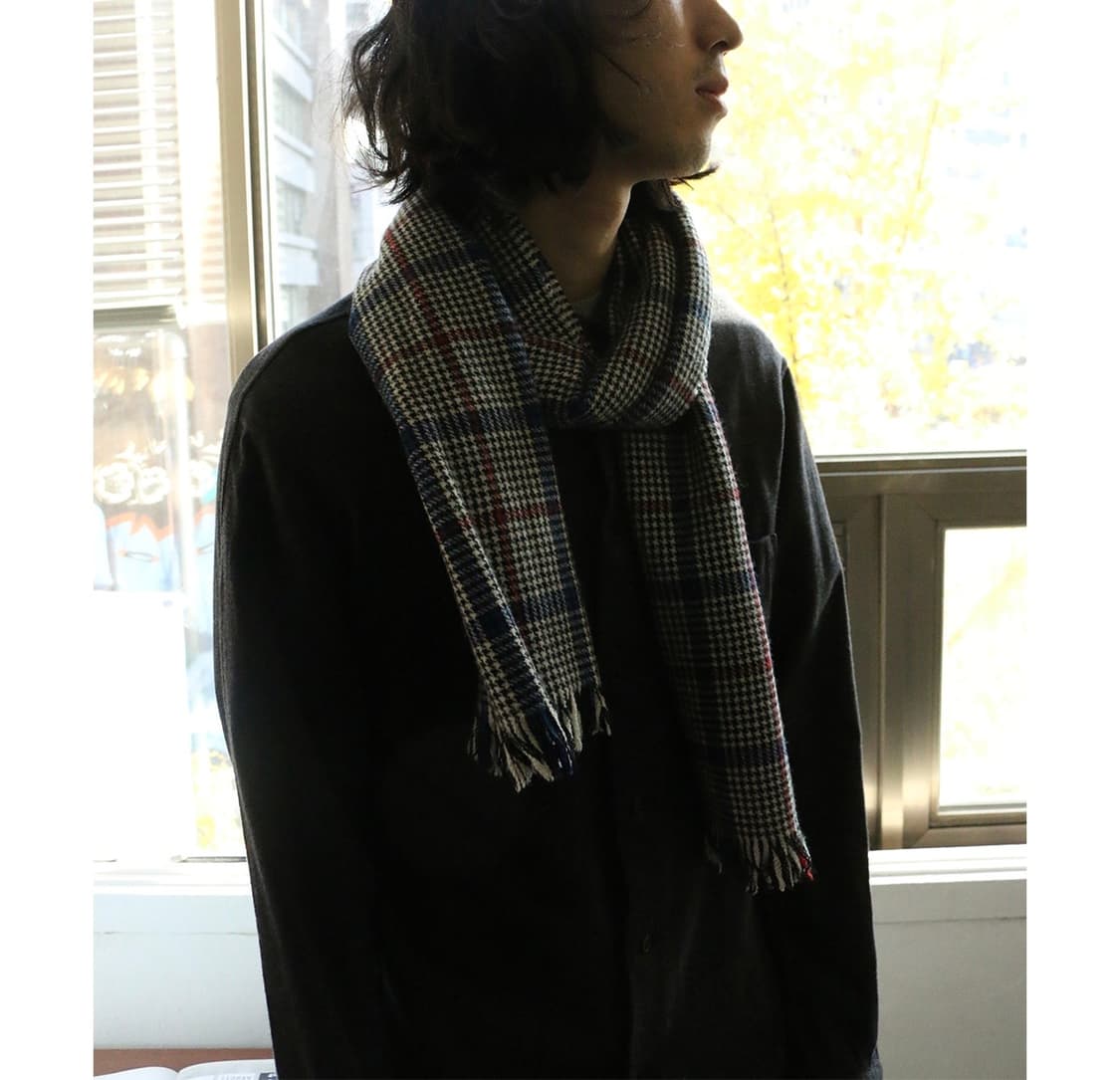 준야 와타나베 맨 울 하운드투스 머플러  상품이미지2