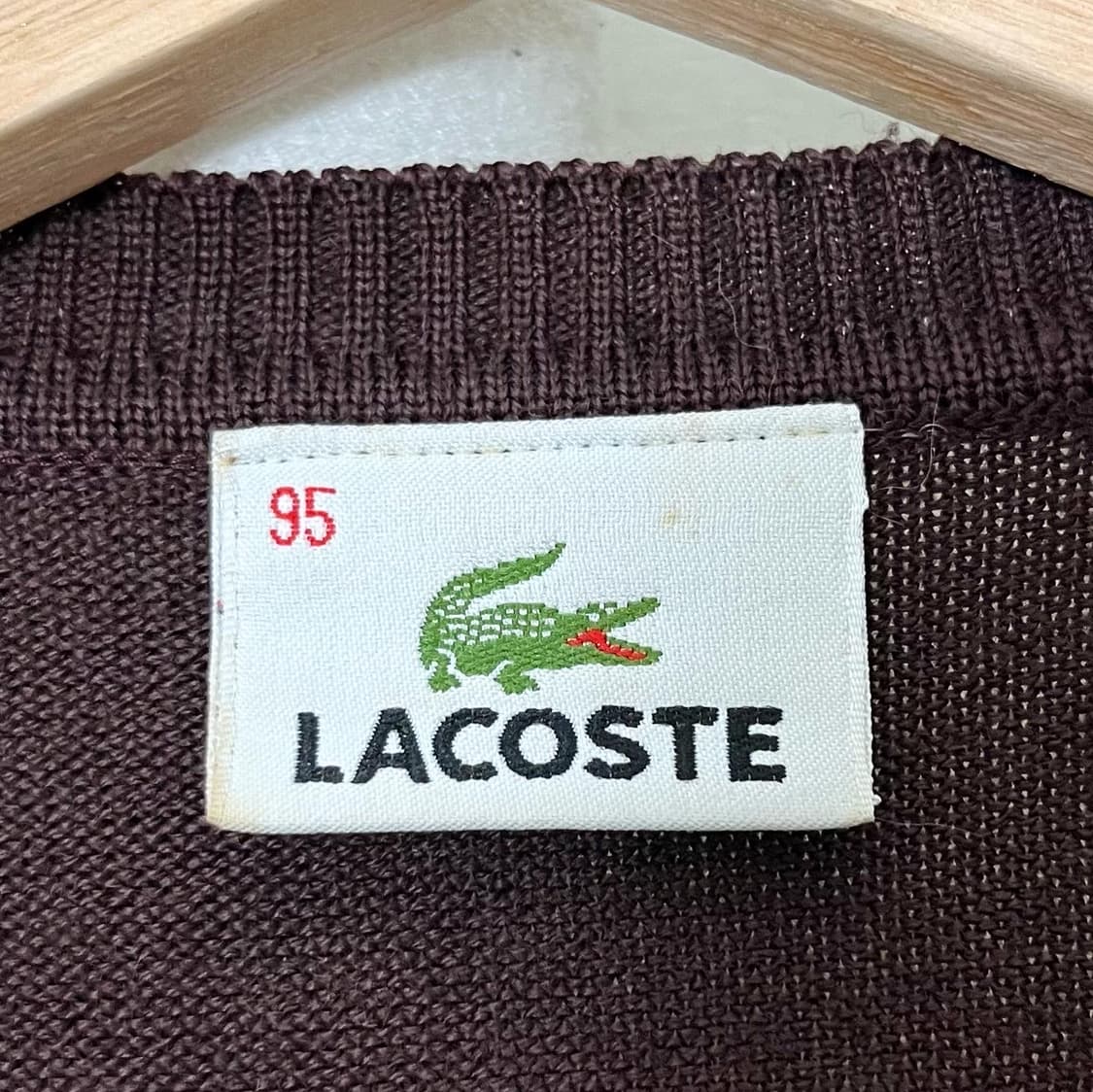 라코스테 브라운 브이넥 니트 베스트 상품이미지4