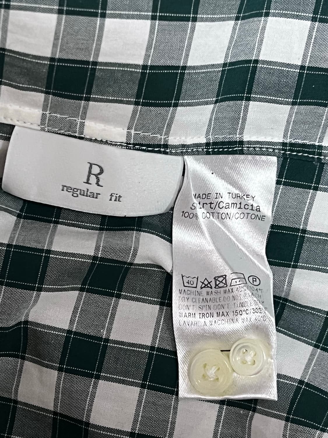 제냐 셔츠 그린체크 상품이미지7