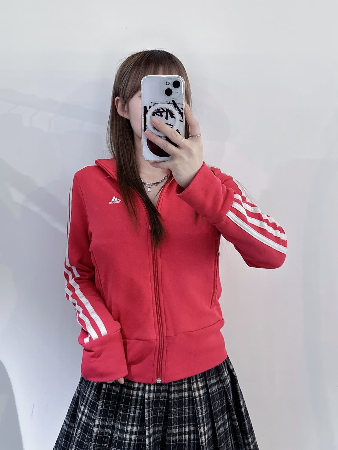 아디다스 스몰로고 핑크 딱붙핏 트랙탑 상품이미지2