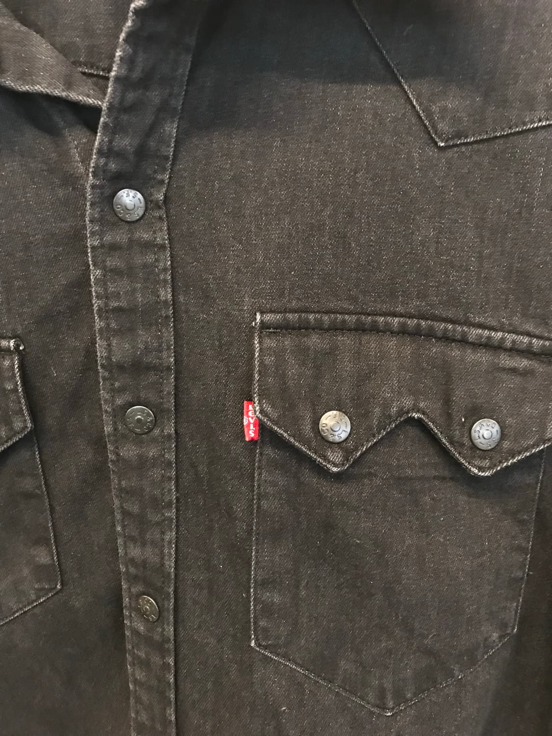 LEVI’S Black Denim Western Shirt Jacket 상품이미지5