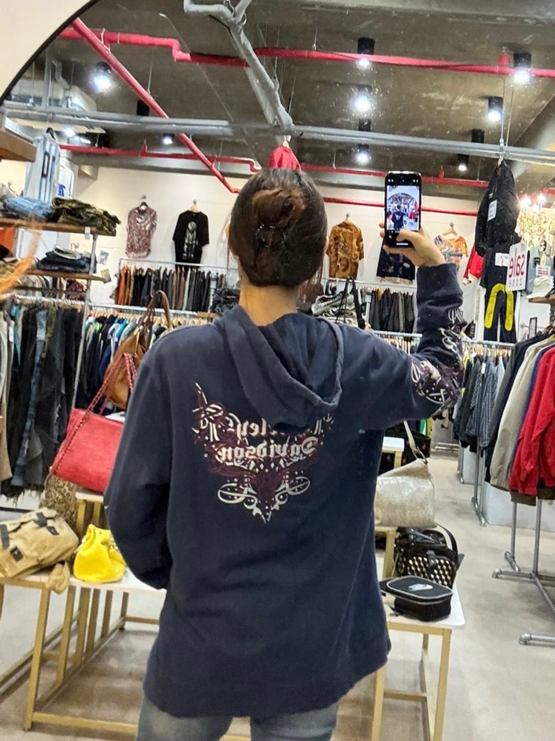 할리 데이비슨 프린팅 후드집업 상품이미지5