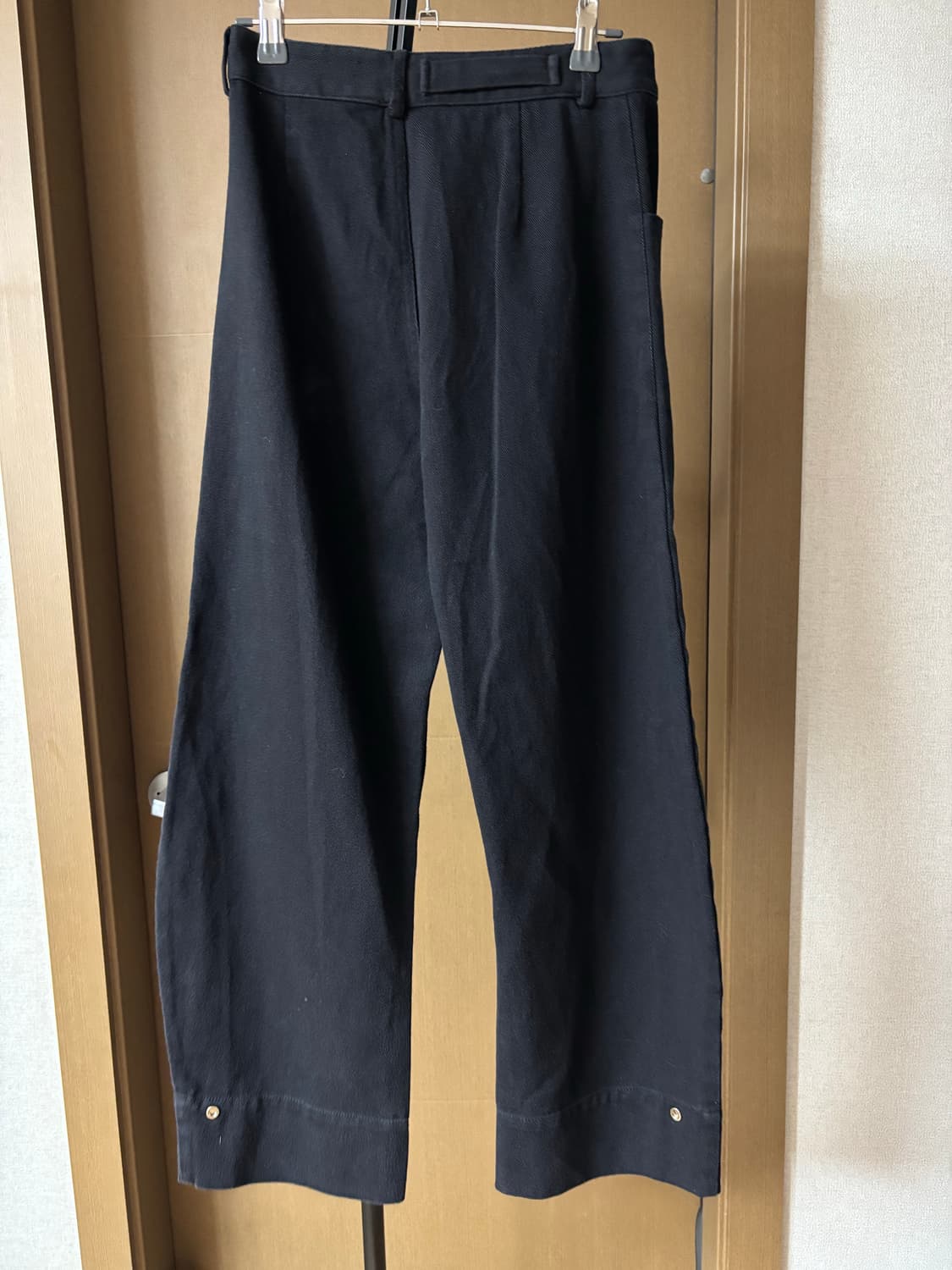 질샌더 여성 블랙 와이드 데님 바지 S 상품이미지2