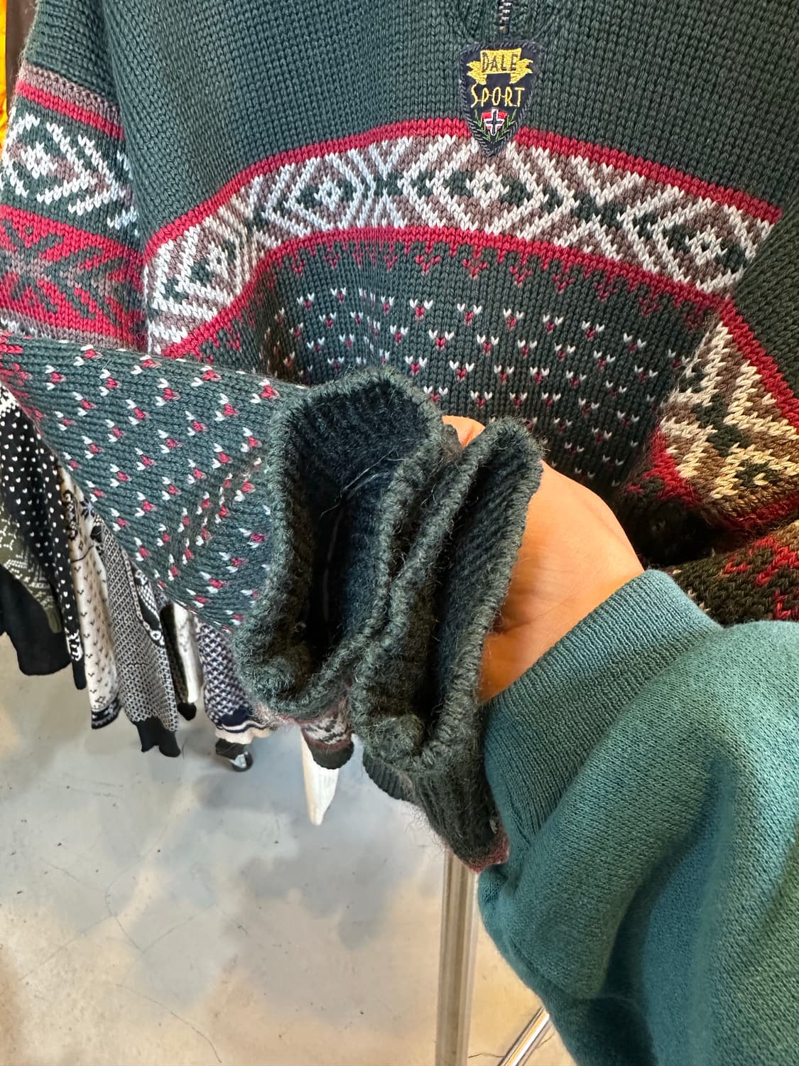 데일오브노르웨이 헤비 울 하프집 노르딕 스웨터 상품이미지6