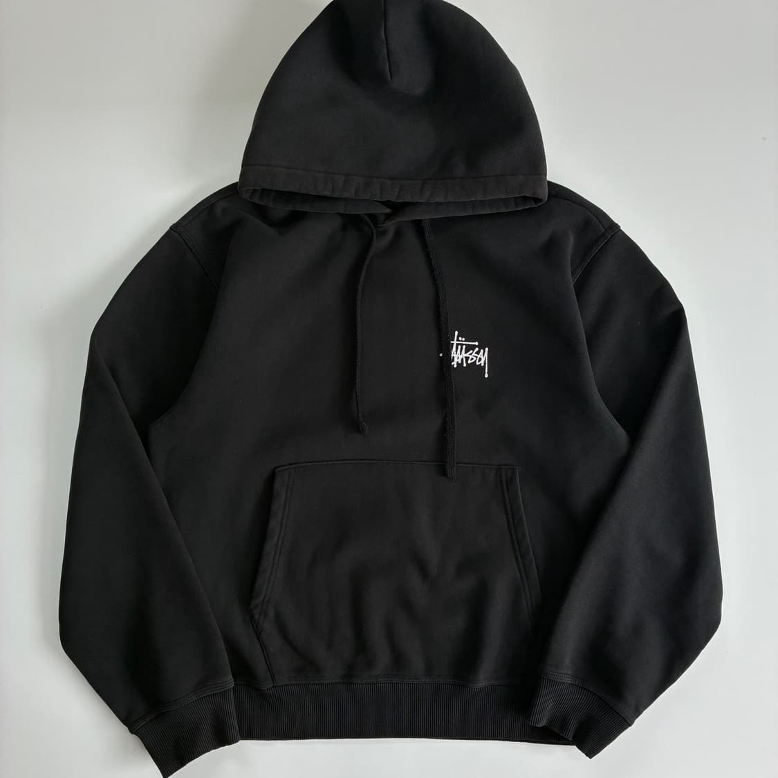 Stussy  스투시 스탁 빅로고 블랙 후드티 상품이미지2