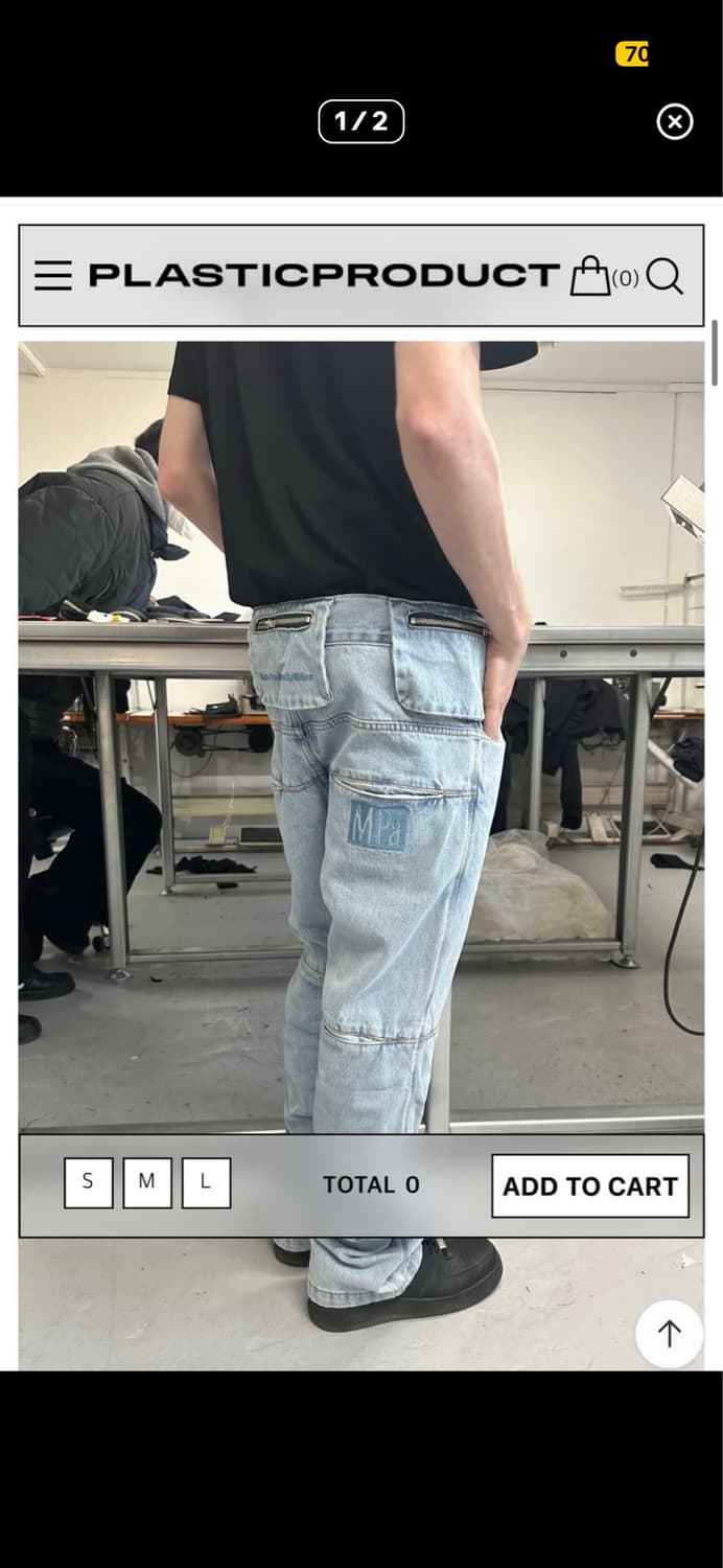 플라스틱 프로덕트 MPa BAG PANTS (STEEL BLUE) 상품이미지1