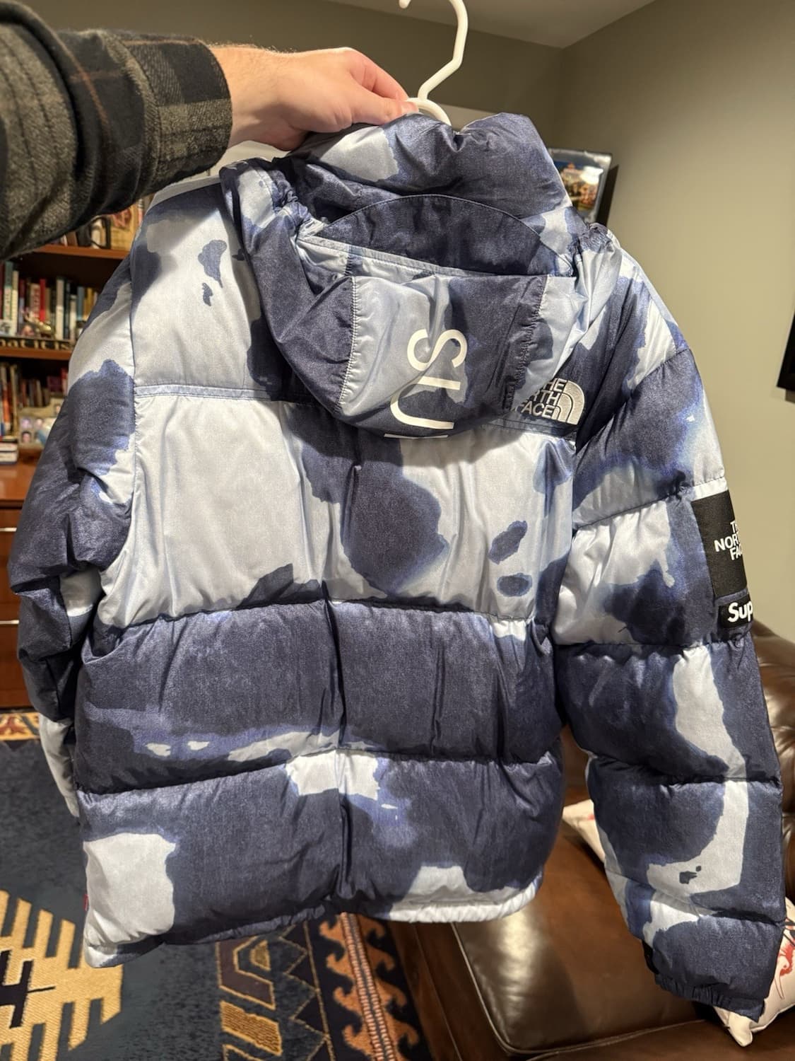 슈프림 x 노스페이스 블리치 데님 프린트 눕시 자켓 상품이미지5