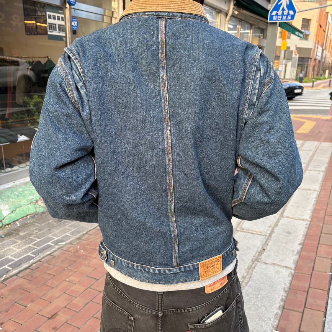폴로 바이 랄프 로렌 코듀로이 카라 덩가리 데님 자켓 상품이미지4