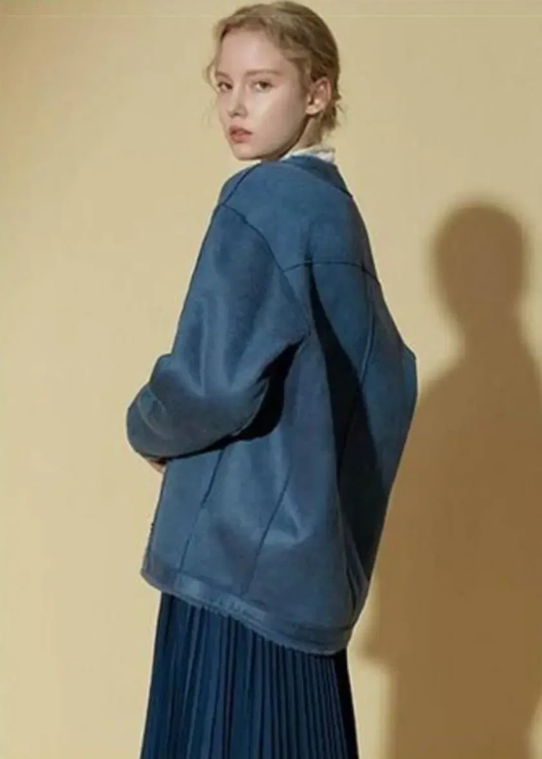 씨티지 호주산 양모100 리버시블 하프코트 / 프리 상품이미지8