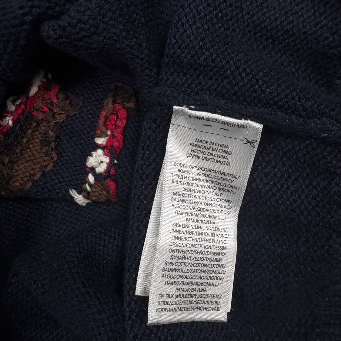 폴로 랄프로렌 qr신형 네이비컬러 빅 포니 베어 니트 상품이미지5