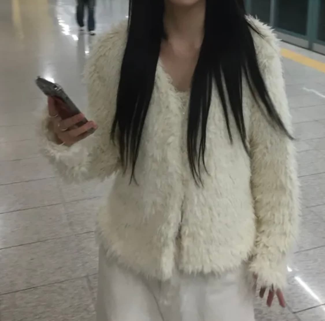 블랙 퍼 자켓 상품이미지2