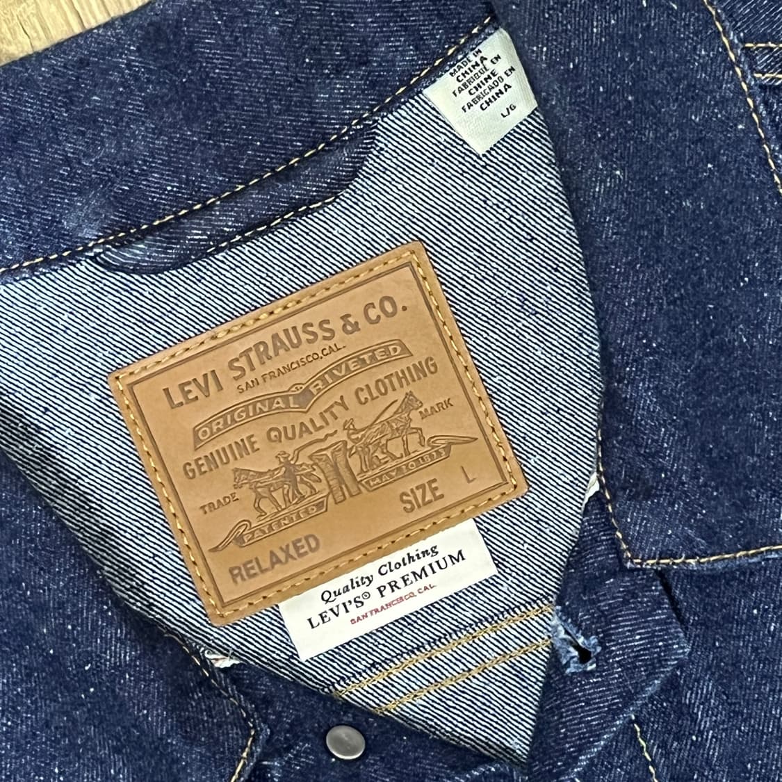 리바이스 타입1 셀비지 트러커 [L/105~] 상품이미지4