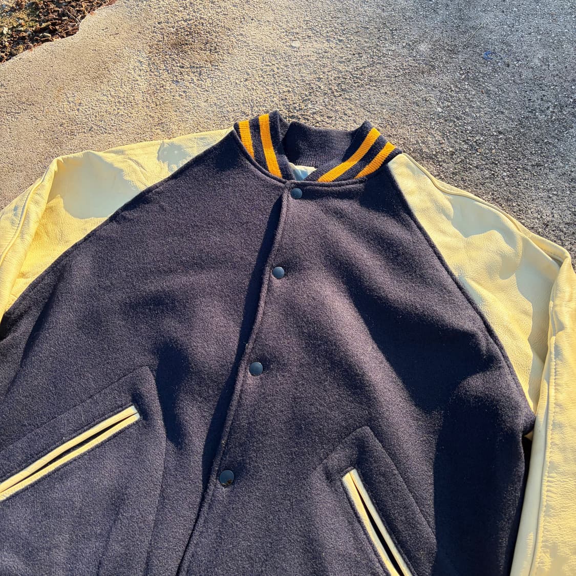 80s USA 빈티지 레글런 울 바시티 자켓 L 상품이미지4