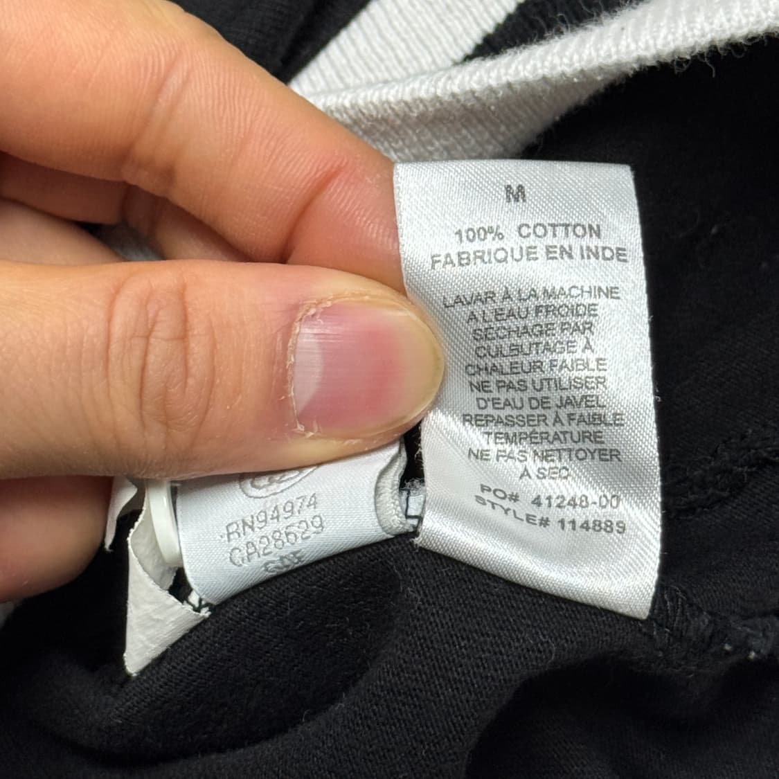 스투시 검흰 럭비 카라티 M 상품이미지7